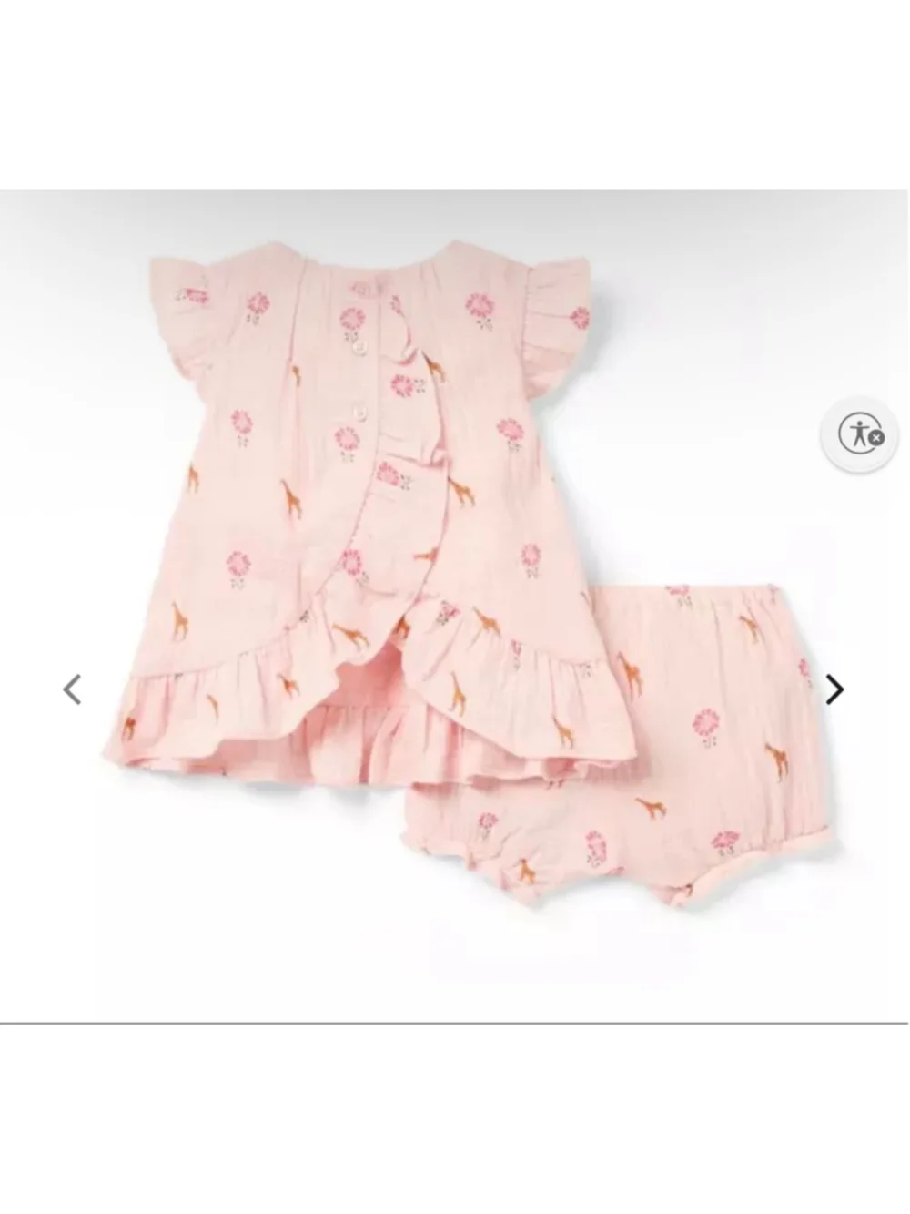 Janie and Jack Matching Set 3-6 Months Pink Giraffe Floral